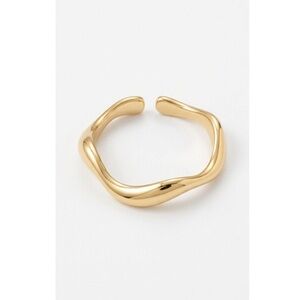 5/$25 🩷 Minimalist Gold Open Wave Ring - Women Jewelry